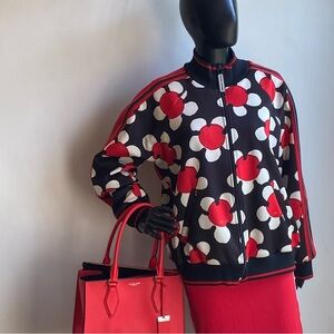 Stylish and graphic Black and Red Marc Jacobs Jacket